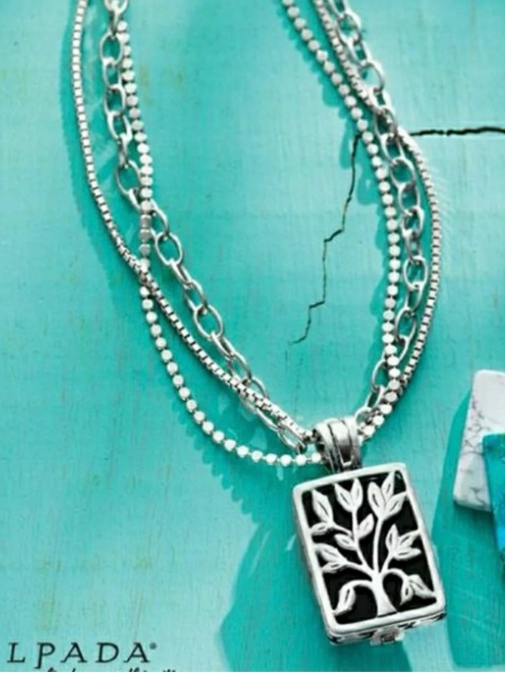 Silpada Sterling Silver Tree of Life Pendant on Happily Stranded Necklace